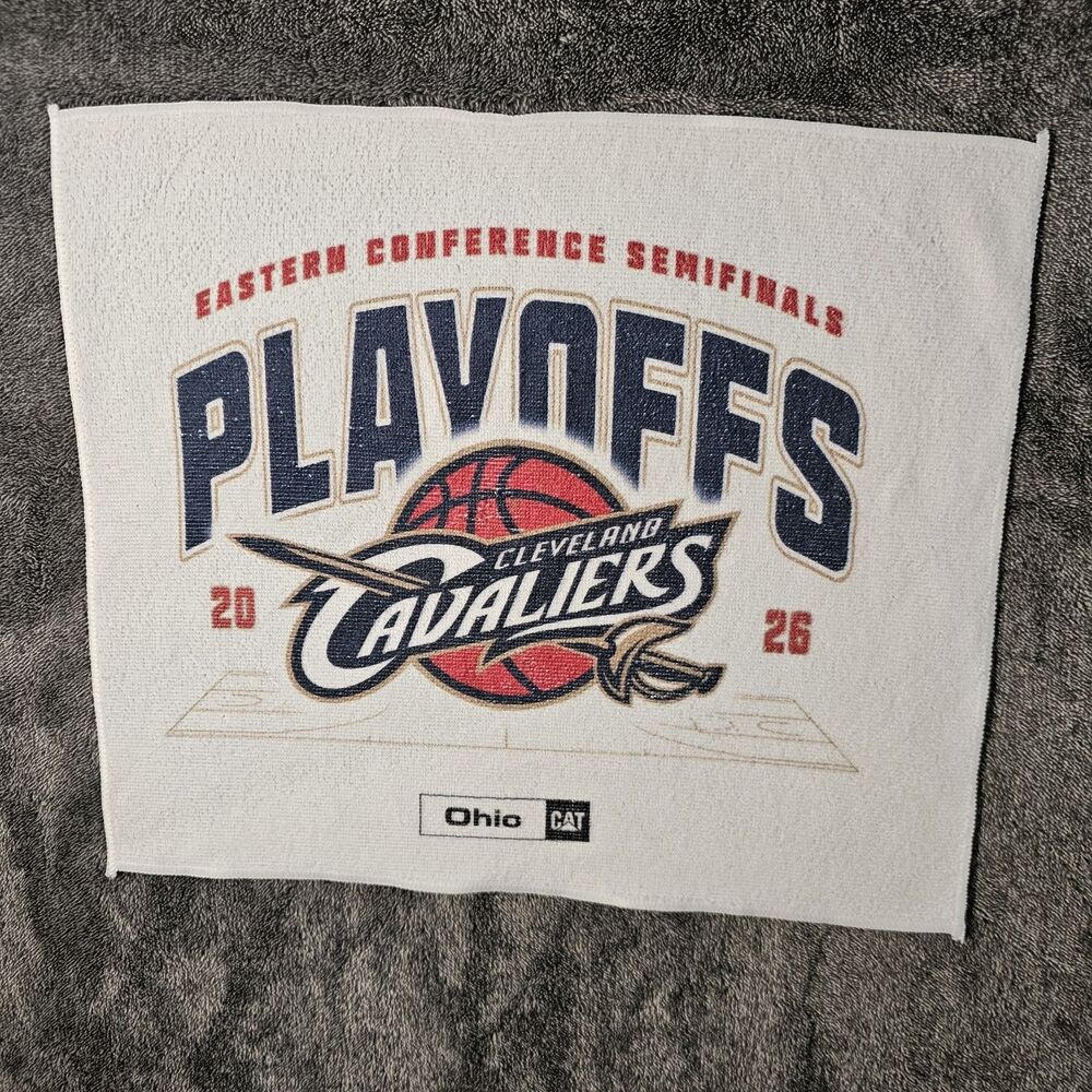 Cleveland Cavs 2026 Semifinals Playoff Rally Towel - Ohio CAT SGA White